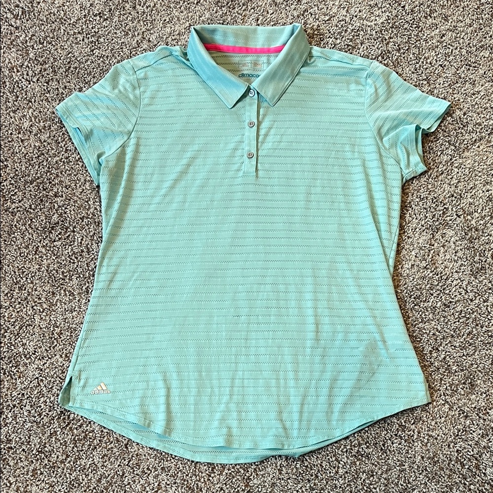 Adidas Women's Aqua Button Down Shirt